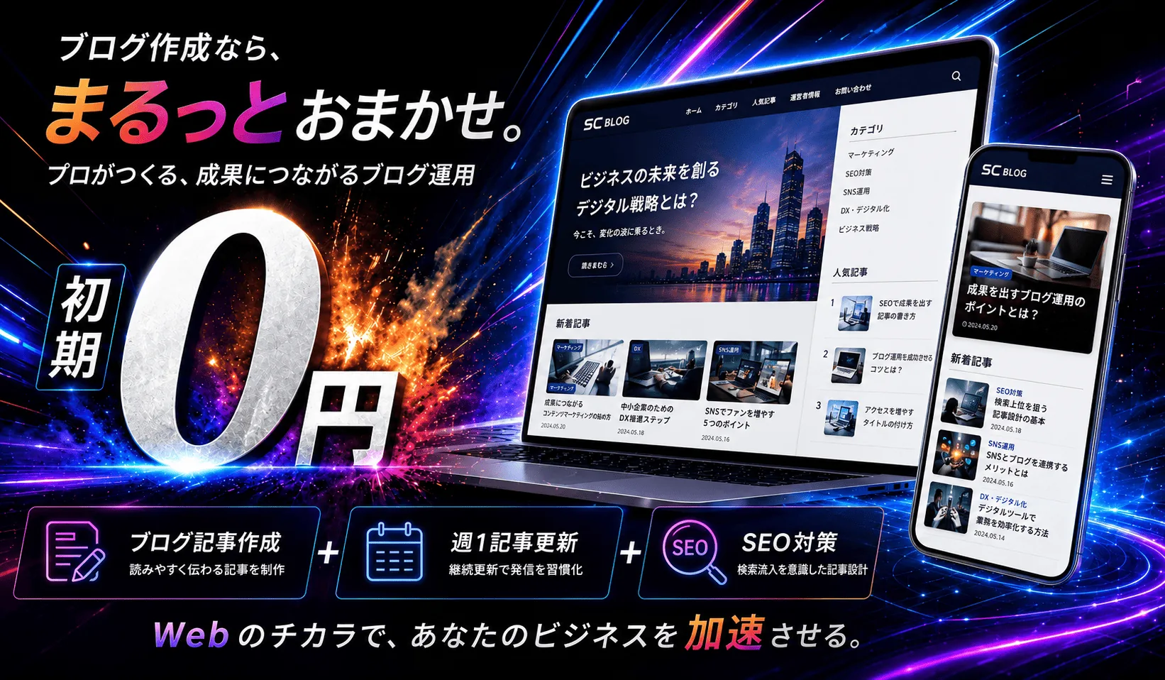 検索で見つかるSEOブログ記事を、週1回まるごと代行。｜サブキャスト アシスト