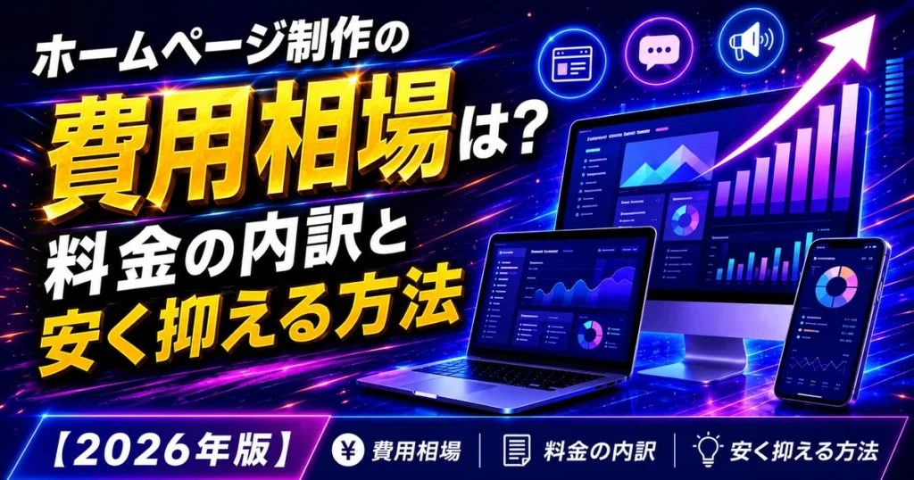 ホームページ制作の費用相場は？料金の内訳と安く抑える方法｜サブキャスト アシスト
