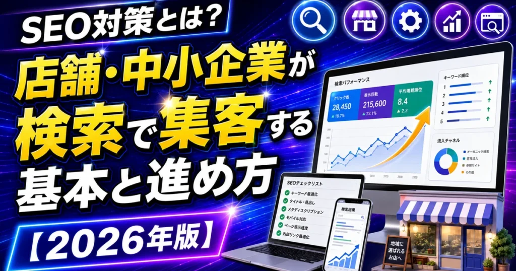 SEO対策とは？店舗・中小企業が検索で集客する基本と進め方｜サブキャスト アシスト